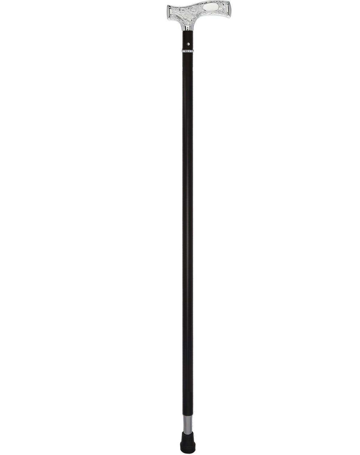 Custom RC Swords Engravable Chrome Fritz Sword Cane – Black Metal Shaft, 29" Blade Sword Canes - Tophatter Daily Deals