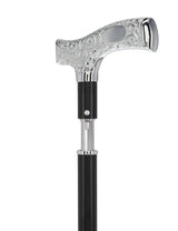 Custom RC Swords Engravable Chrome Fritz Sword Cane – Black Metal Shaft, 29" Blade Sword Canes - Tophatter Daily Deals