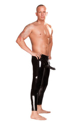 Black Large Latex Leggings with Sleeve for Men > Clothes > Mens Latex - Tophatter Daily Deals