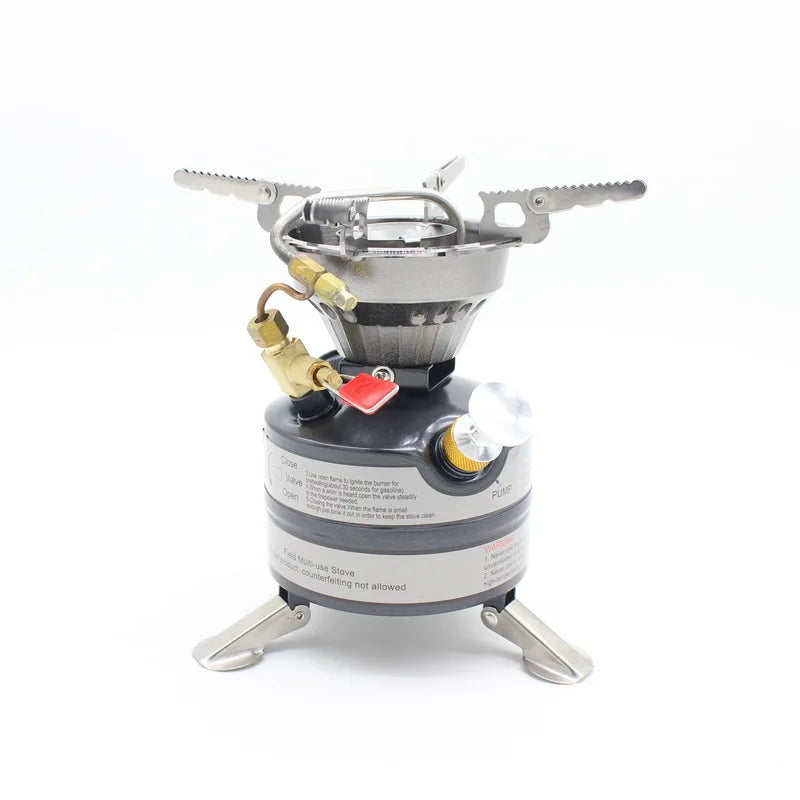 Liquid Fuel Camping Stove Oil-Burning Grey Camp Cooking - Tophatter Daily Deals