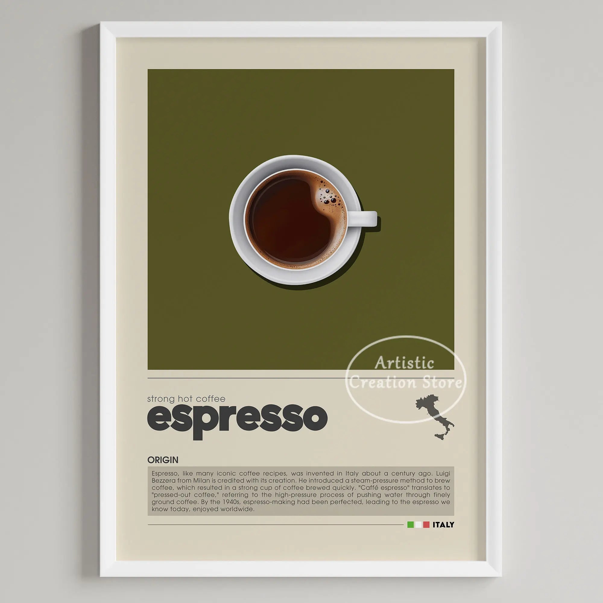 Coffee Wall Art Six Panel Minimalist Kitchen Cafe Decor 8 - Tophatter Daily Deals