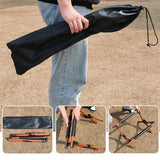 Folding Camping Stand Adjustable Anti-Slip Brown Camp Furniture - Tophatter Daily Deals