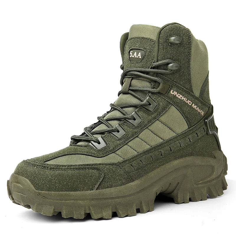 Mens Tactical Desert Combat Ankle Work Boots (Green) Apparel & Accessories > Shoes > Boots - Tophatter Daily Deals