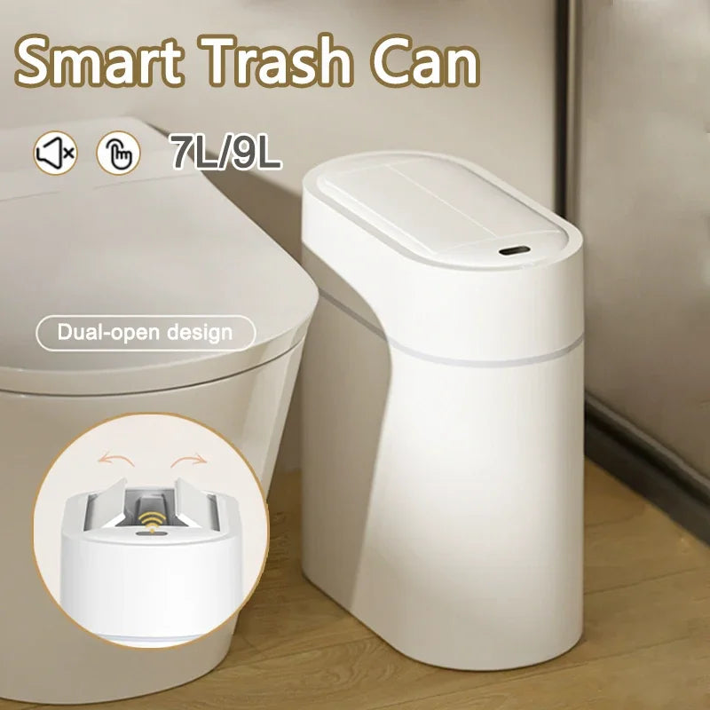 Smart Trash Can Wall Mount Automatic Narrow Bin 2025 - Tophatter Daily Deals