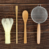 Bamboo Matcha Whisk Set With Holder Scoop Sifter Starter - Tophatter Daily Deals