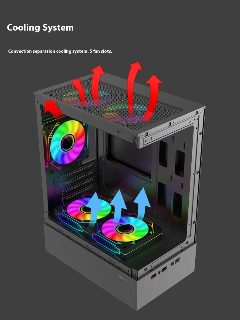 Mini ITX PC Case 240mm Water Cooling MicroATX Chassis - Tophatter Daily Deals