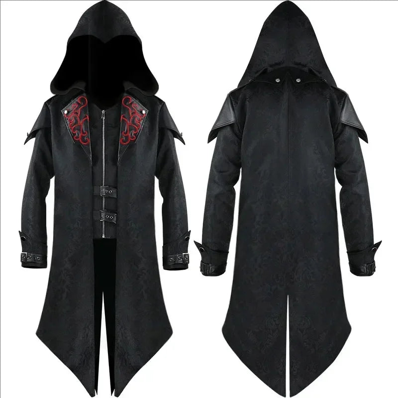 Medieval Assassin Hooded Jacket Costume Halloween 2025 - Tophatter Daily Deals