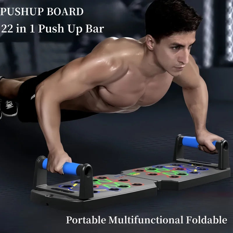 Push Up Board Foldable 28 Modes Home Workout Trainer - Tophatter Daily Deals