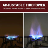 3500W Portable Folding Camping Gas Stove with Adapter Silver Camp Cooking - Tophatter Daily Deals