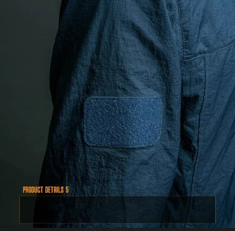 Lightweight Men’s Jacket - Tactical Zip, Polyester, Summer - Tophatter Daily Deals