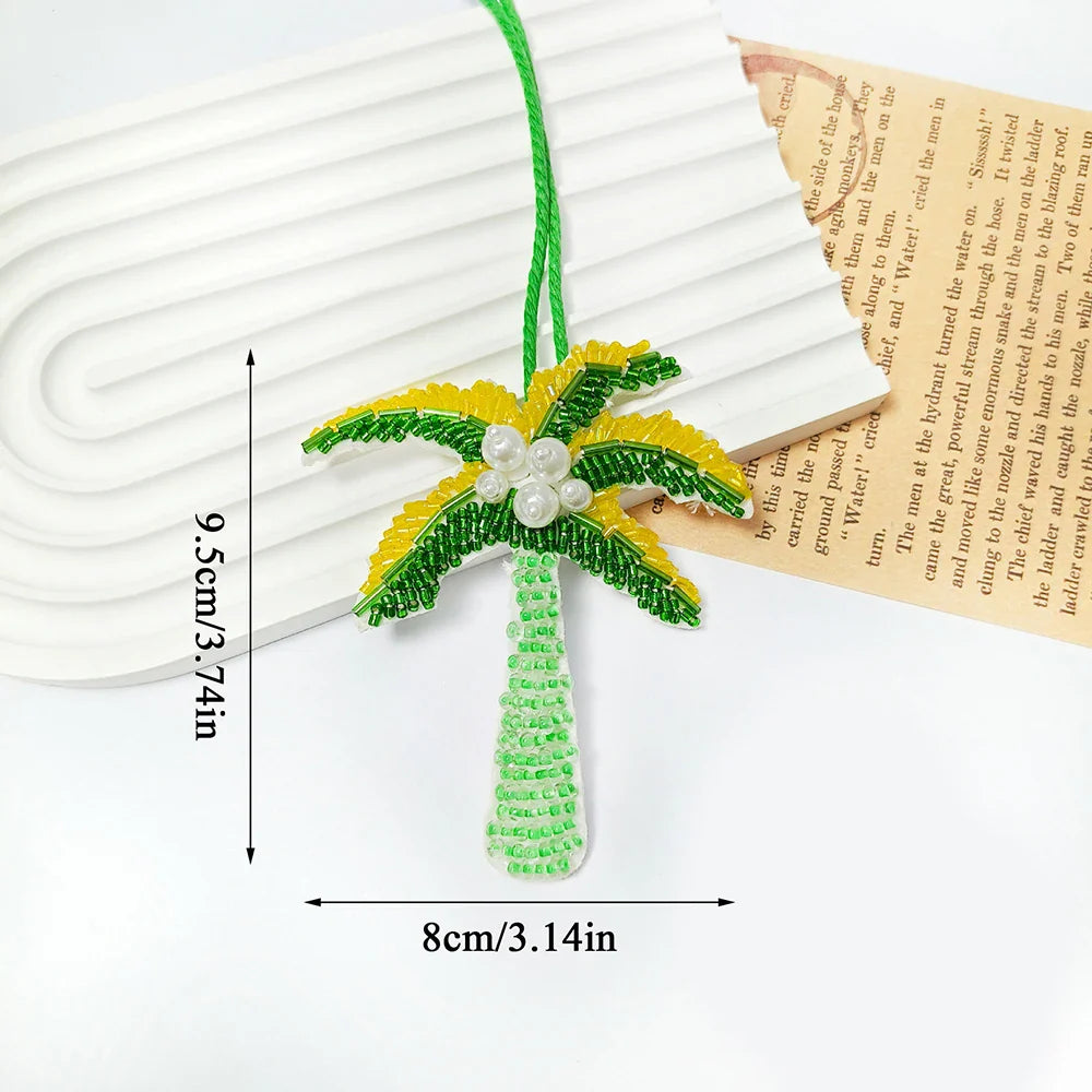 Coconut Tree Sequin Patch Keyring Bag Pendant Handmade D1 - Tophatter Daily Deals
