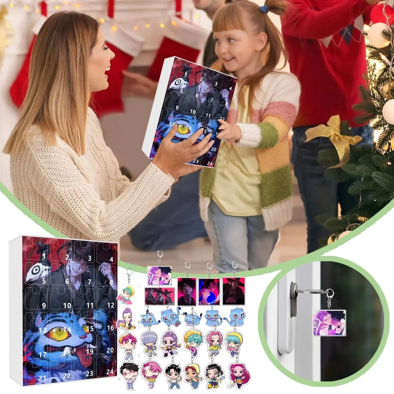 Kpop Advent Calendar 24 Day Demon Hunters Keychain Gift - Tophatter Daily Deals