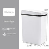 Smart Trash Can Automatic Sensor Bin Touchless Odor Control White-Battery style - Tophatter Daily Deals
