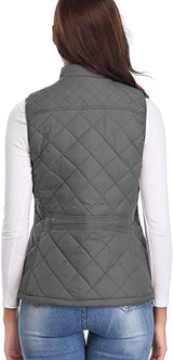 Lightweight Women Quilted Vest - Stand Collar Cotton Winter - Tophatter Daily Deals