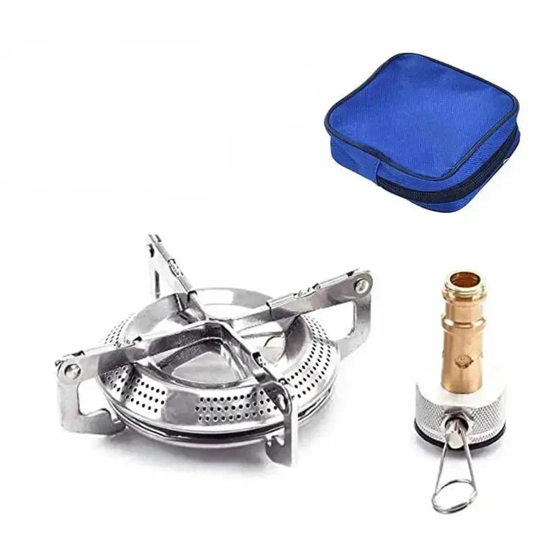 Portable Foldable Camping Gas Stove Silver Camp Cooking - Tophatter Daily Deals