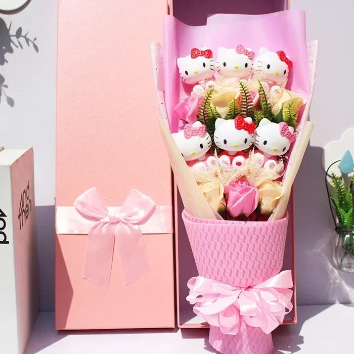 Sanrio Hello Kitty Plush Toy Bouquet Hello Kitty (no box) Flowers - Tophatter Daily Deals