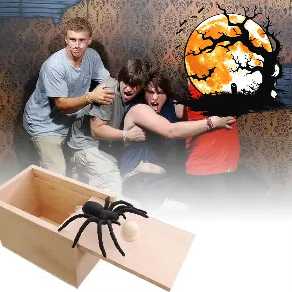 Funny Pop-Up Spider Scare Box - Desk Decor Gag Gift for Halloween, Christmas & Birthday, Novelty Office Toy & Home Decoration - Tophatter Daily Deals