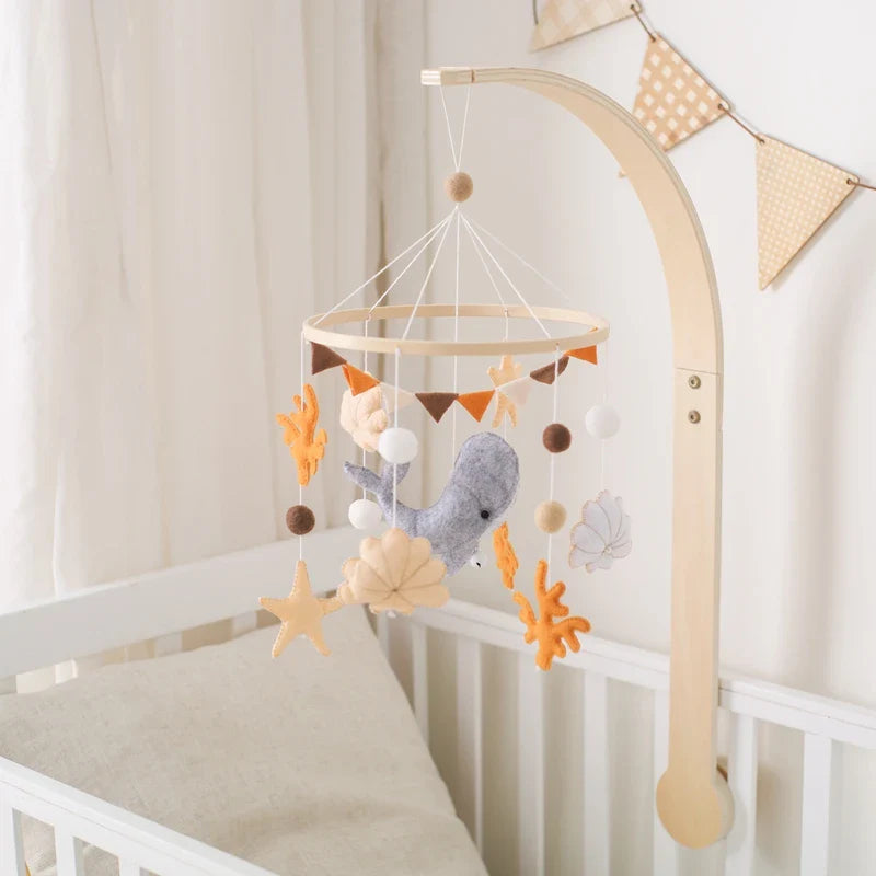Baby Crib Mobile Wooden Musical Newborn Sensory Toys - Tophatter Daily Deals