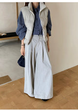 Lightweight Women's Down Vest - Cropped Boxy, Duck Fill - Tophatter Daily Deals