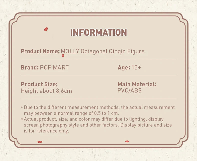Genuine Pop Mart Molly Octagonal Qinqin Figure Anime - Tophatter Daily Deals