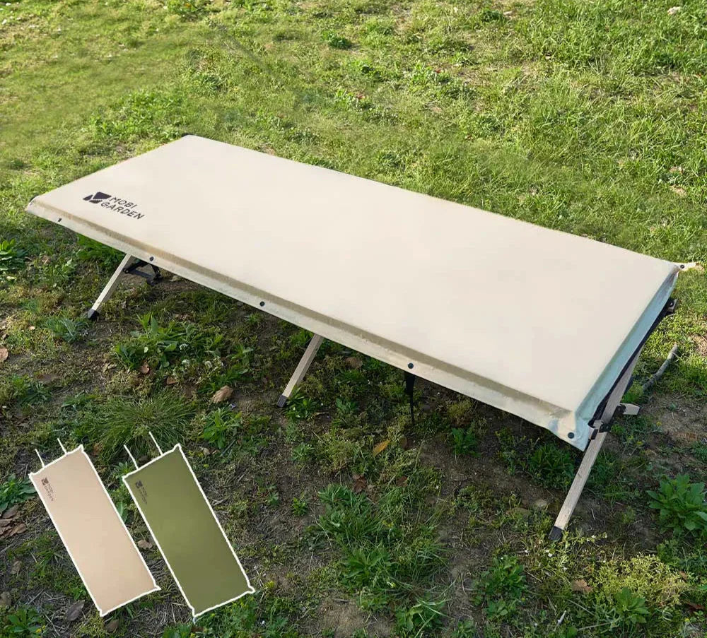 Inflatable Camping Air Mat Single with PU Foam Core Brown Camp Furniture - Tophatter Daily Deals