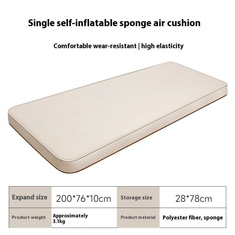 Self-Inflating Camping Single Folding Air Mat Grey Camping & Hiking - Tophatter Daily Deals