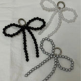Beaded Pearl Bow Keychain Y2K Bag Charm Cute Gift Accessory - Tophatter Daily Deals