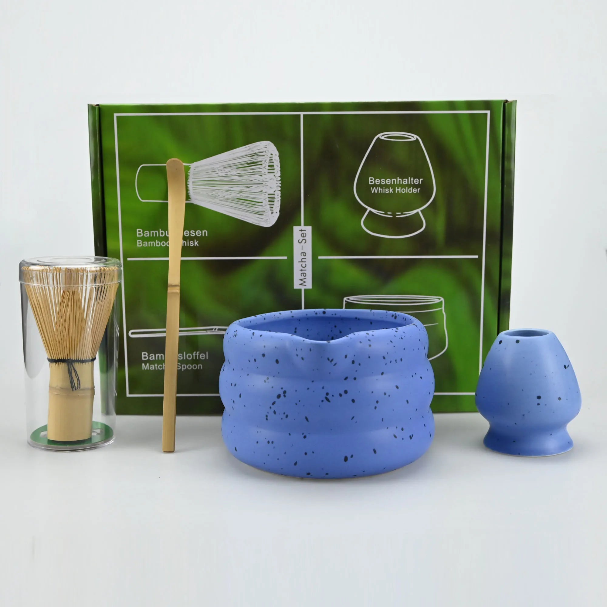 Matcha Set Porcelain Bowl Whisk Spoon Stand Gift Japanese - Tophatter Daily Deals