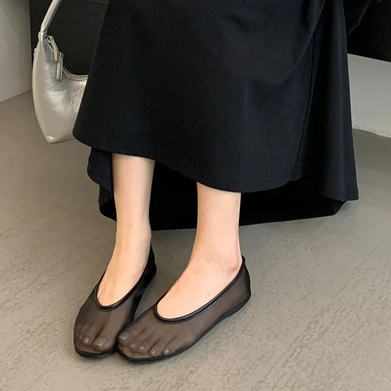 Lightweight Women Ballet Flats - Shallow Slip On Mesh - Tophatter Daily Deals