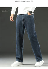 Stretchy Men’s Jeans - Wide Leg, Cotton, Business Casual - Tophatter Daily Deals