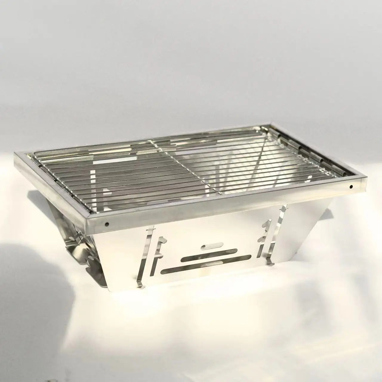 IGT Camping Folding Barbecue Stove Silver Camp Cooking - Tophatter Daily Deals
