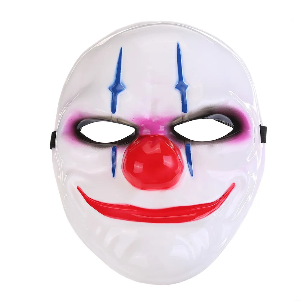 Halloween Mask Payday 2 Clown Full Face PVC Cosplay 4 - Tophatter Daily Deals
