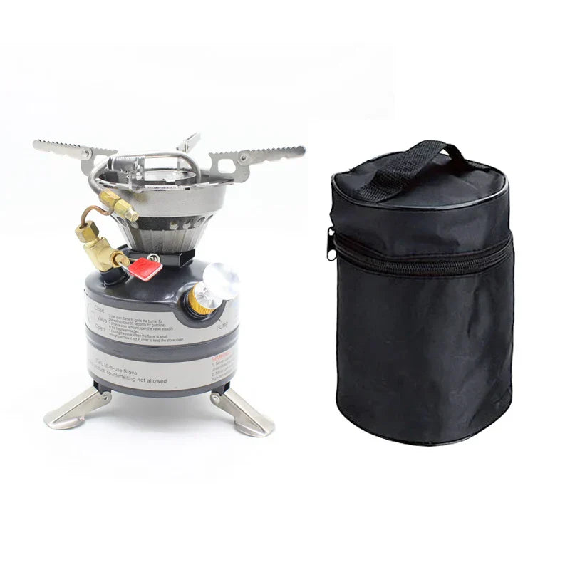 Liquid Fuel Camping Stove Oil-Burning Grey Camp Cooking - Tophatter Daily Deals