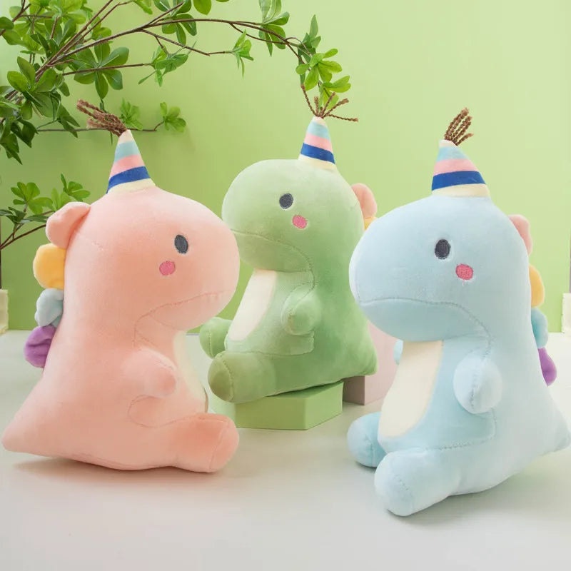Pastel Party Dinosaur Plush Rainbow Plush Toy Animals - Tophatter Daily Deals