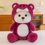 Cute Rose Red Bear Plush Toy Animals - Tophatter Daily Deals