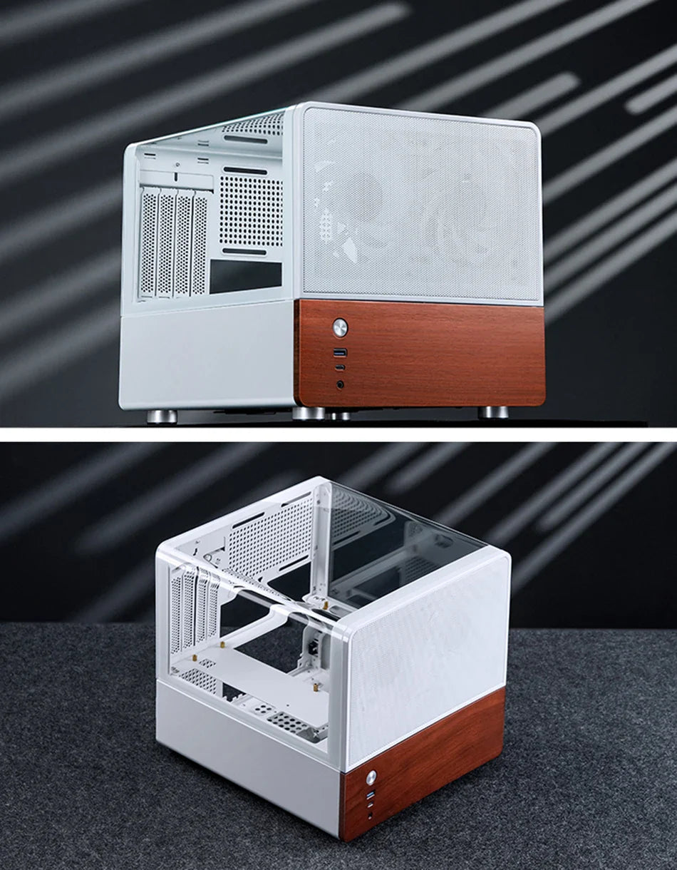 Mini ITX MicroATX PC Case Sea View Glass Compact Gaming - Tophatter Daily Deals
