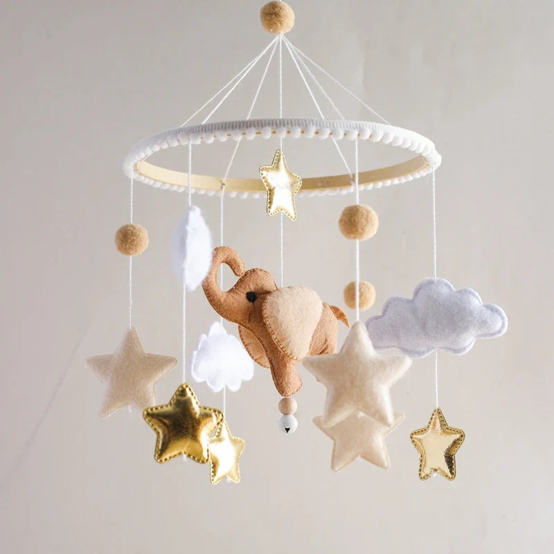 Wooden Felt Animal Crib Mobile With Soothing Calming Music - Tophatter Daily Deals