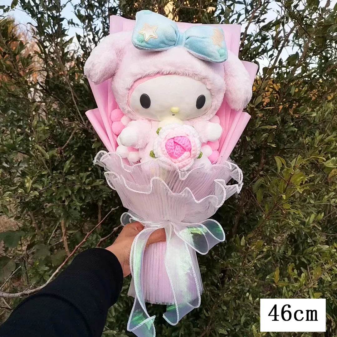 Sanrio Kuromi My Melody Hello Kitty Cinnamoroll Plush Bouquet My Melody (Pink) Flowers - Tophatter Daily Deals