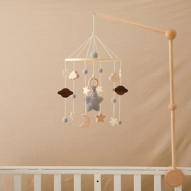 Baby Crib Mobile Wooden Musical Newborn Sensory Toys - Tophatter Daily Deals