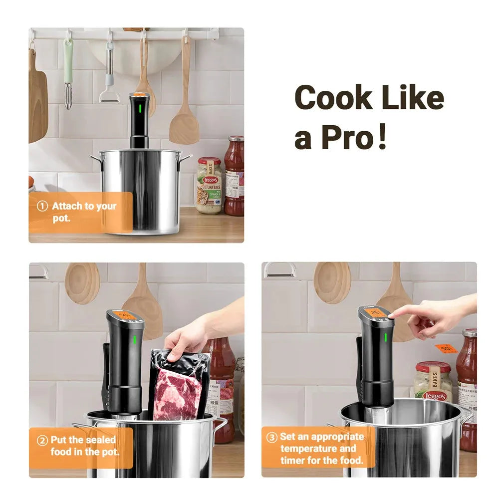 INKBIRD Culinary Sous Vide ISV-200W Wi-Fi Precision Cooker Powerful&Durable Immersion Circulator with Stainless Steel Components - Tophatter Daily Deals