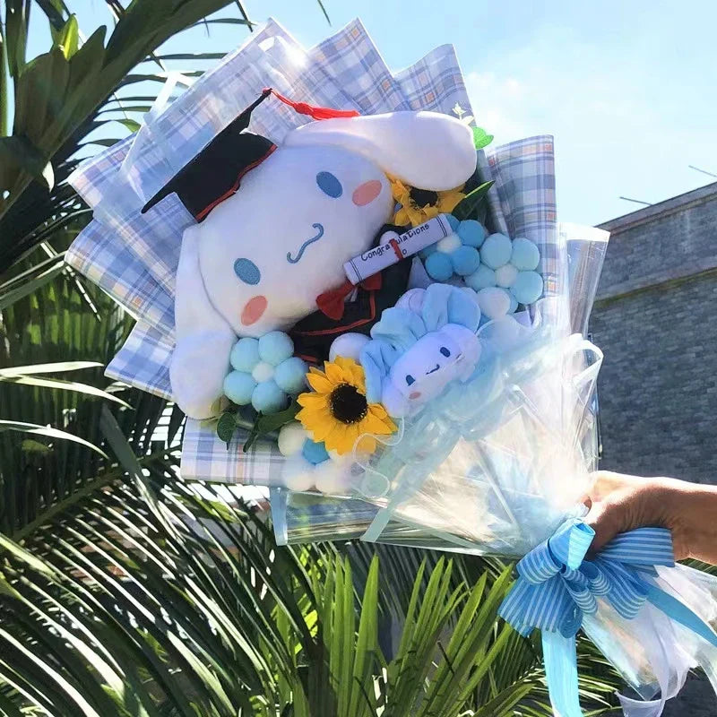 Sanrio Graduation Plush Toy Bouquet Cinnamoroll 2 Flowers - Tophatter Daily Deals