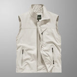 Waterproof Versatile Mens Vest - Sleeveless Polyester White - Tophatter Daily Deals