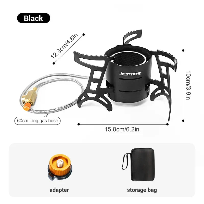 2600W Infrared Camping Stove Black Camp Cooking - Tophatter Daily Deals