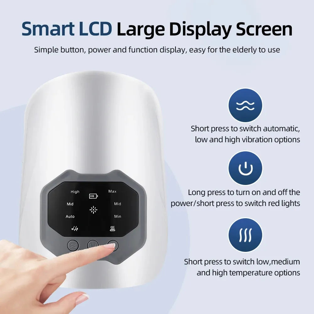 Cordless Knee Massager Infrared and Vibration Knee Pain Relief for Swelling Stiff Joints Stretched Ligament and Muscles Injuries - Tophatter Daily Deals