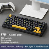 AULA F75 Compact 75 Percent Mechanical Gaming Keyboard RGB Thunder Black - Tophatter Daily Deals