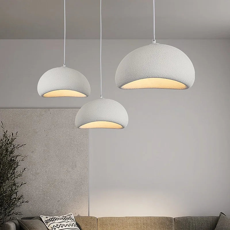 Japandi Pendant Ceiling Lamps Nordic Wabi Sabi LED Dining Room - Tophatter Daily Deals