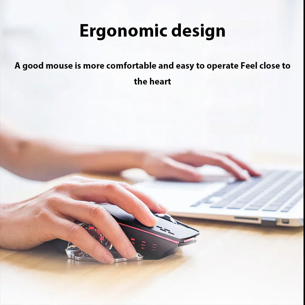 Wireless Gaming Mouse Rechargeable Silent RGB Backlight - Tophatter Daily Deals