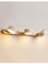 Japandi Wabi Sabi Round LED Wall Light With Mirror Bathroom - Tophatter Daily Deals
