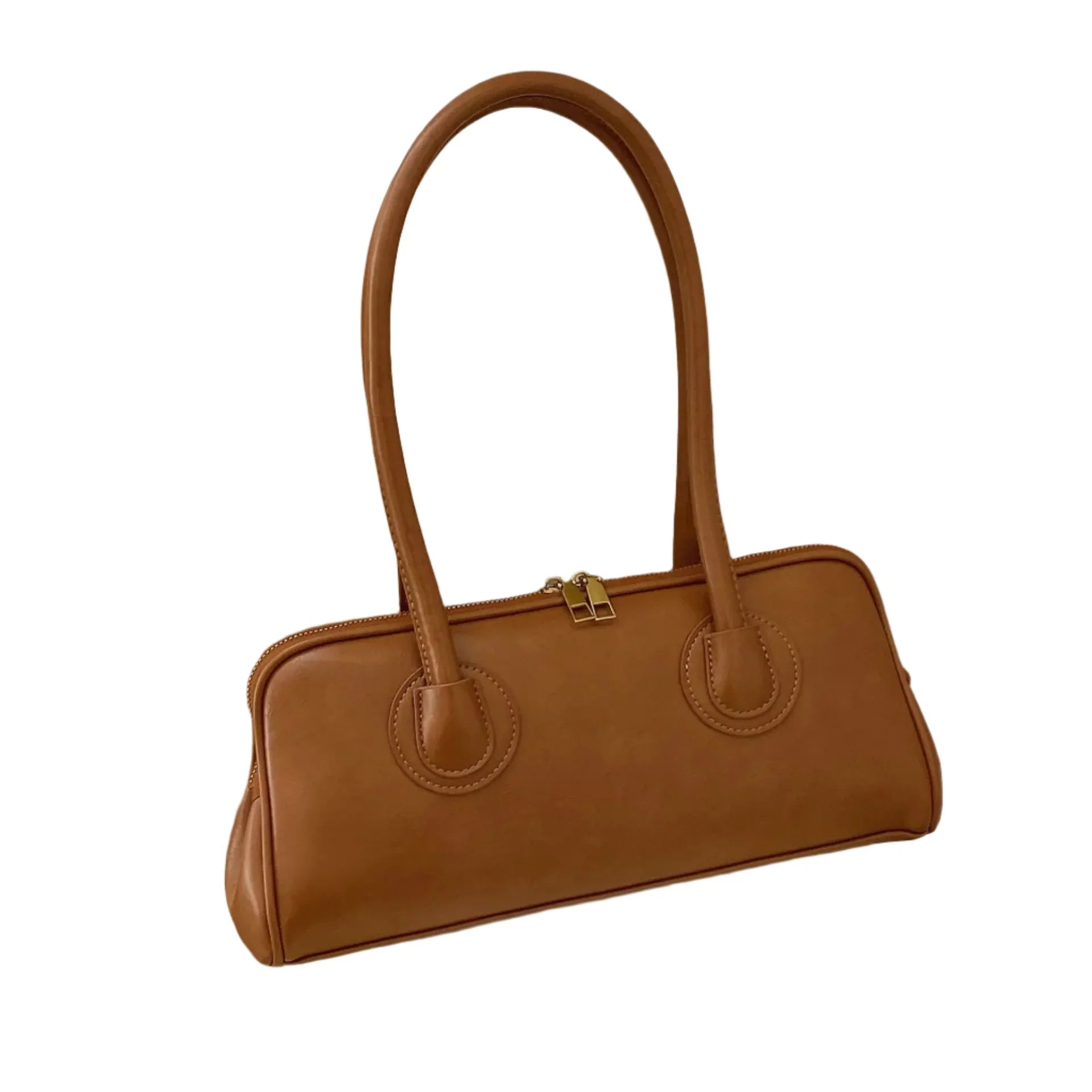 Baguette Shoulder Bag Large Pillow Style (Yellowish Brown) Apparel & Accessories > Handbags, Wallet's & Cases > Handbags - Tophatter Daily Deals