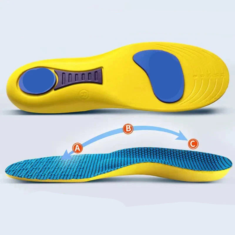 Sport Insoles Shock Absorption Orthotic Shoe Inserts Plantar Fascia Insole Yellow - Tophatter Daily Deals
